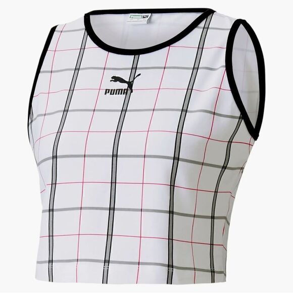 Sporty Chic: NWT Puma Women’s Recheck Pack Tank Top - Picture 1 of 4